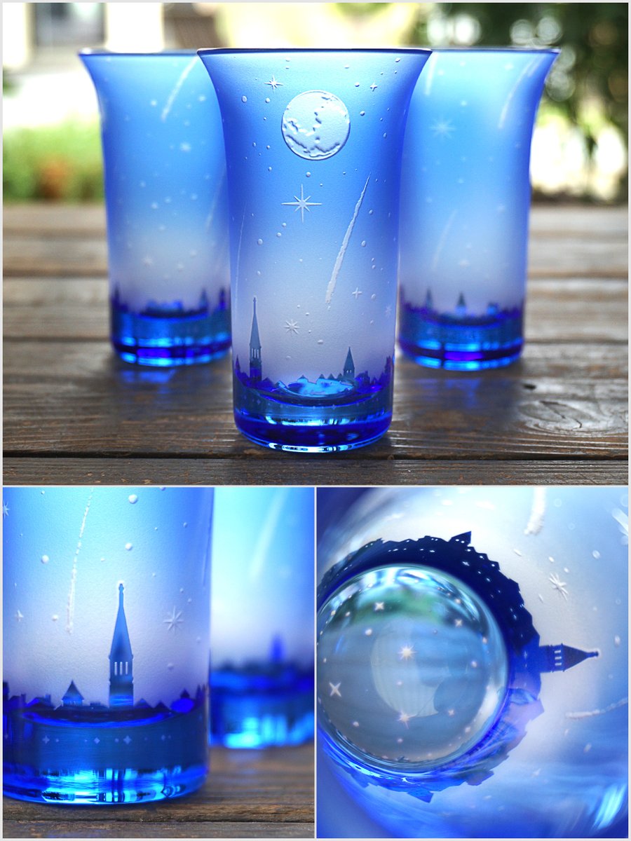 街と夜空と流れ星🌠