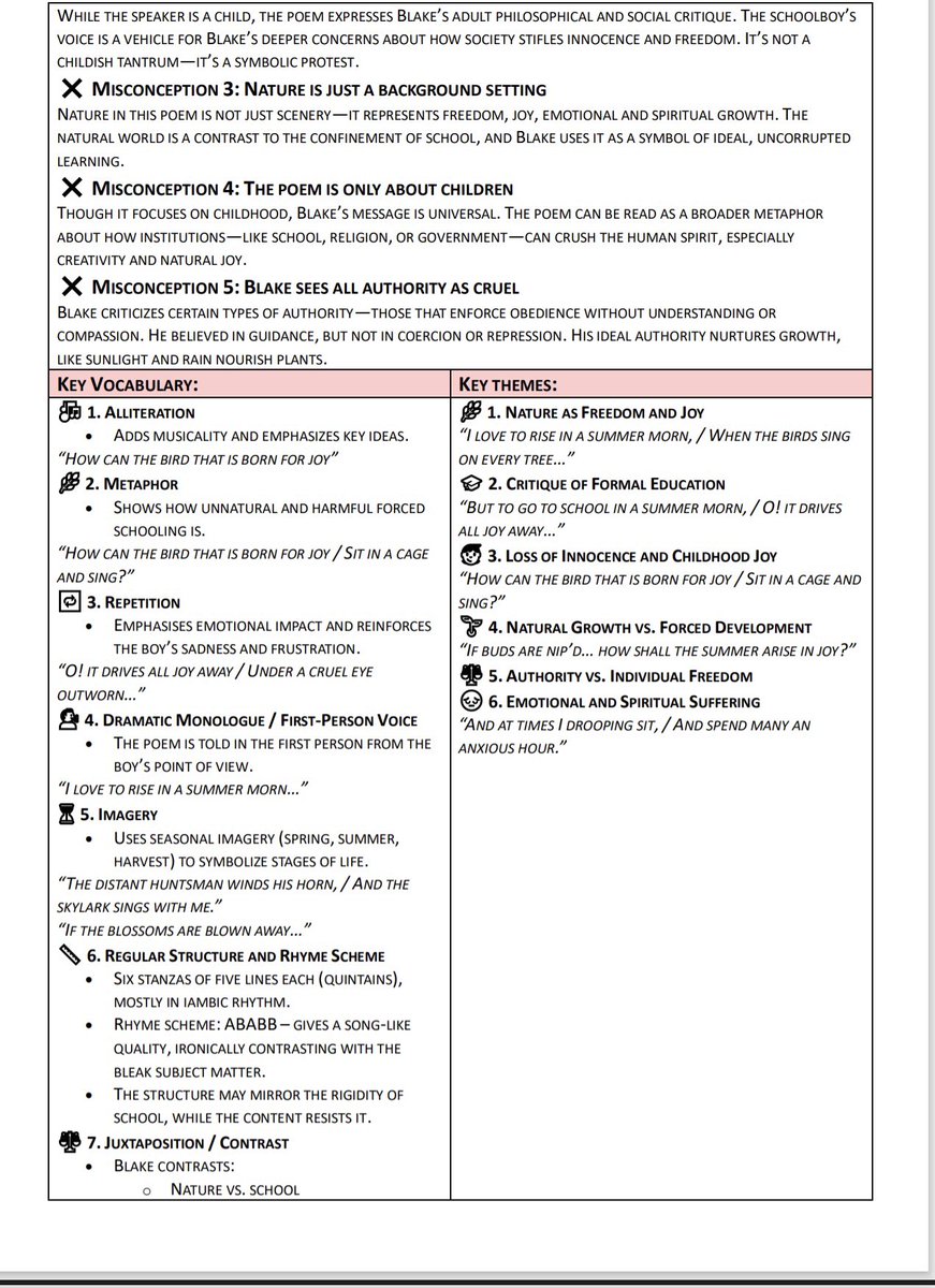 Eduqas teachers! I am currently designing the new anthology poetry overviews. Will send out once complete if anybody is interested. @team_english1 #eduqas #anthologypoetry