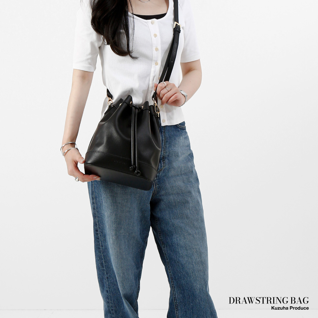UN-DIMENSION 葛葉 ドローストリングバッグ