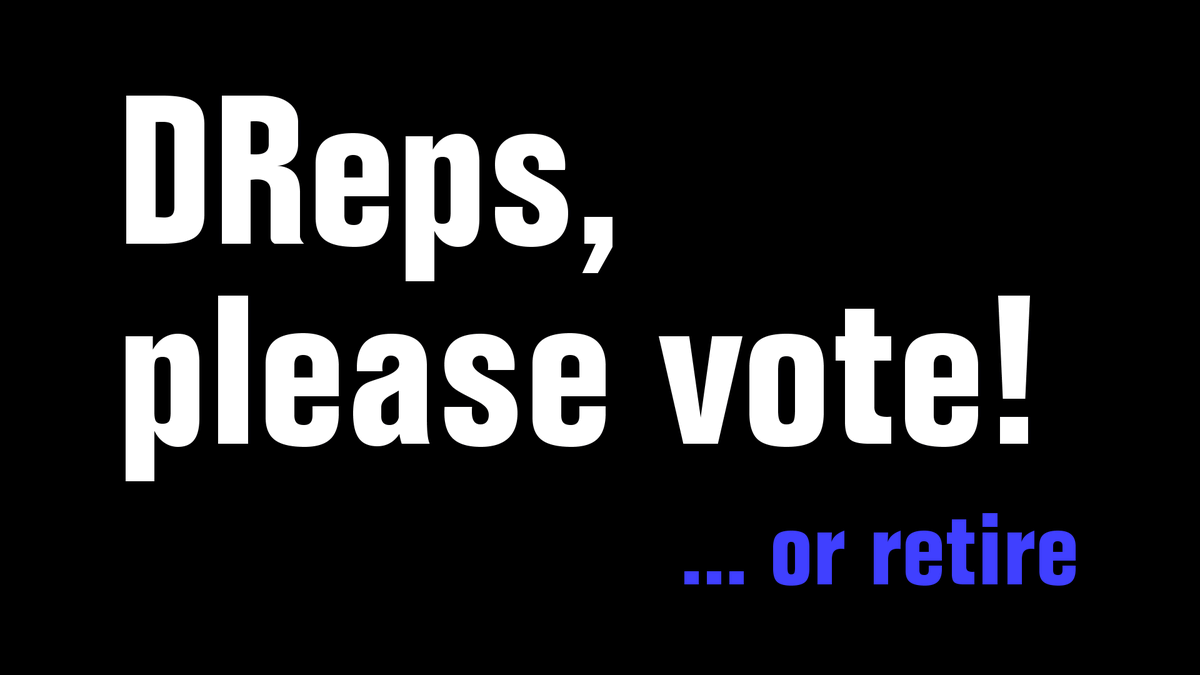 Hey DReps, please do your duty and vote on the Budget Proposal! 

You have shown up as a team to select the 39 proposals that should get funding via the ekklesia poll a few epochs go. That was awesome!

You have also shown up big to support the 350M NetChangeLimit proposal with