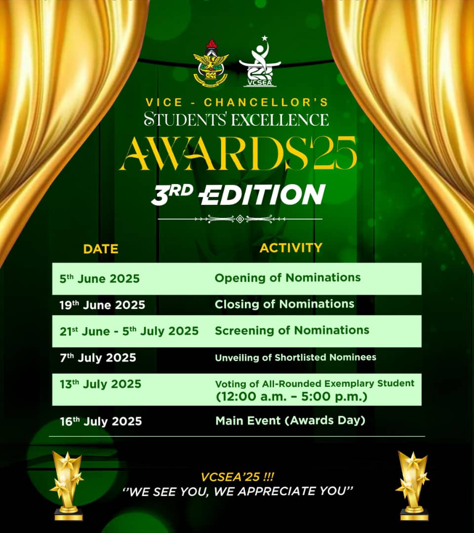 DoSA_KNUST's tweet image. VCSEA'25
"We see you, we appreciate you"
@knust_src @KNUSTGH @GRASAGKNUST
@Thevokofficial @KNUST_Live