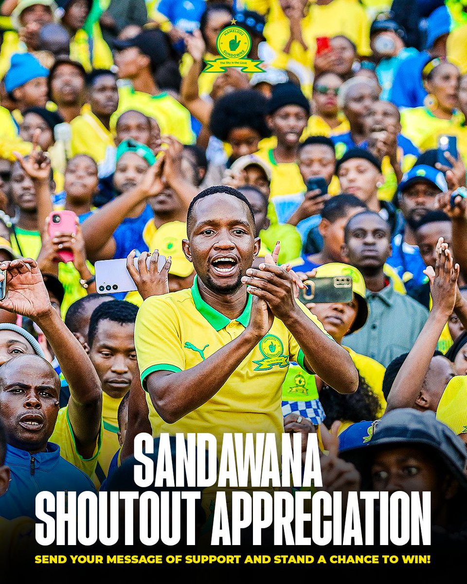 Mamelodi Sundowns FC (@masandawana) on Twitter photo ๐พ๐๐๐๐๐๐ ๐ผ๐๐ฟ ๐๐๐ผ๐๐ฟ ๐ผ ๐พ๐๐ผ๐๐พ๐ ๐๐ ๐๐๐!
We're going all out for the Final of Finals this Sunday and we want to make sure the team feels your support all the way in Cairo! ๐๐
To Enter- simply KEEP YOUR COMMENTS POSITIVE AND SHOW YOUR LOVE FOR THE TEAM on ๐พ๐๐๐๐๐๐ ๐ผ๐๐ฟ ๐๐๐ผ๐๐ฟ ๐ผ ๐พ๐๐ผ๐๐พ๐ ๐๐ ๐๐๐!
We're going all out for the Final of Finals this Sunday and we want to make sure the team feels your support all the way in Cairo! ๐๐
To Enter- simply KEEP YOUR COMMENTS POSITIVE AND SHOW YOUR LOVE FOR THE TEAM on