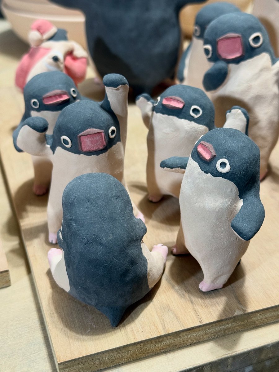 絵付け中 アデリーペンギン 「人鳥兄弟」The penguin brothers 2025/6