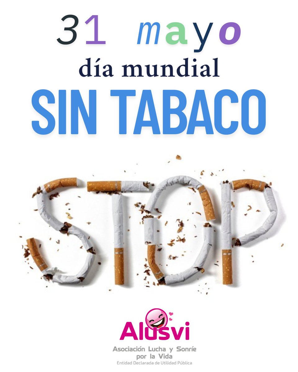 Mañana 31 de Mayo se celebra el DÍA MUNDIAL SIN TABACO.
Quienes lo dejan, ¡GANAN!
Nunca es tarde para dar el paso y dejar de fumar, y a ti que no fumas si con el tiempo todo el mundo quiere dejarlo, ¿por qué empezar a fumar?
Si necesitas ayuda para dejar de fumar, LLÁMANOS