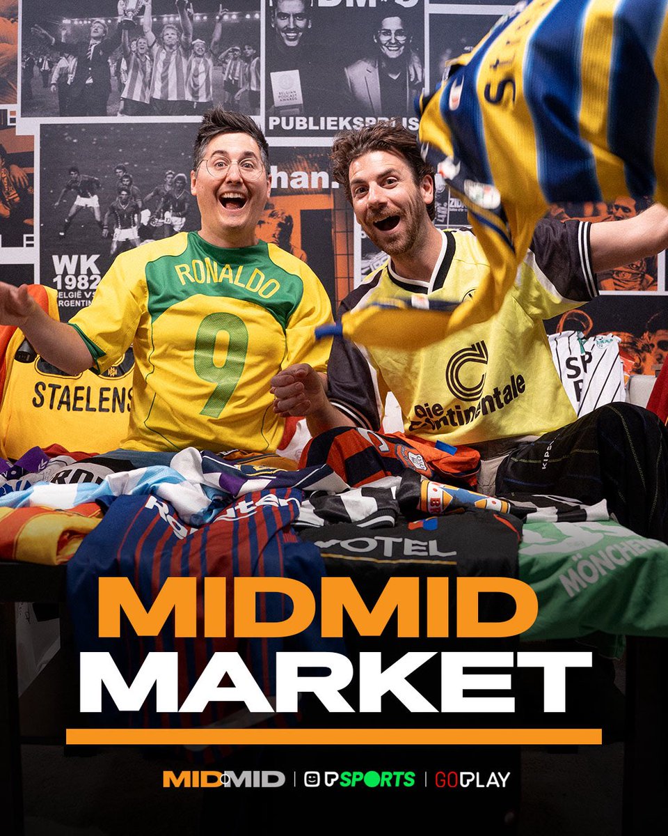 Truitjesverzamelaars, verenigt u! MIDMID organiseert op zondag 31 augustus ‘MIDMID Market’, een shirtjesbeurs in de Waagnatie in Antwerpen! 🤩 <a href="/MIDMIDpodcast/">MIDMID</a>