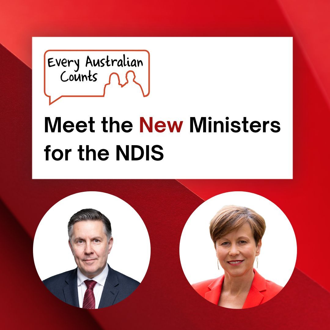 Every Australian Counts (@everyaustralian) on Twitter photo 📢 New NDIS Ministers announced
✅ Mark Butler MP – Minister for Health and Ageing, Disability and the NDIS
✅ Senator Jenny McAllister – Minister for the NDIS
We’ll be asking what they plan to achieve - and how they’ll support PwD.
👉 Read more: everyaustraliancounts.com.au/eac/new-minist…
#NDIS 📢 New NDIS Ministers announced
✅ Mark Butler MP – Minister for Health and Ageing, Disability and the NDIS
✅ Senator Jenny McAllister – Minister for the NDIS
We’ll be asking what they plan to achieve - and how they’ll support PwD.
👉 Read more: everyaustraliancounts.com.au/eac/new-minist…
#NDIS