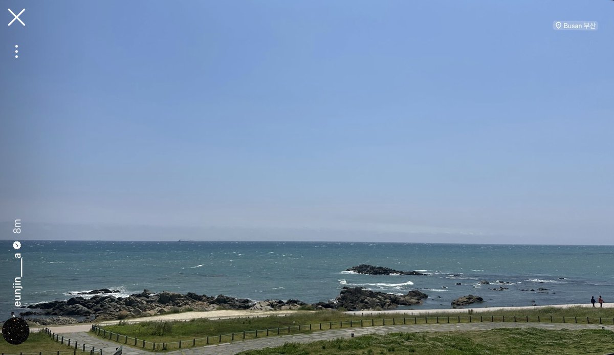 &lt;kissing for nothing&gt; filming location for these 2 days: pohang and busan (they went to pohang first then busan)

from eunjin's story, and its so prettyy 🥺. the drama really has a lot of beautiful sceneries and a lot of beach scenes!~