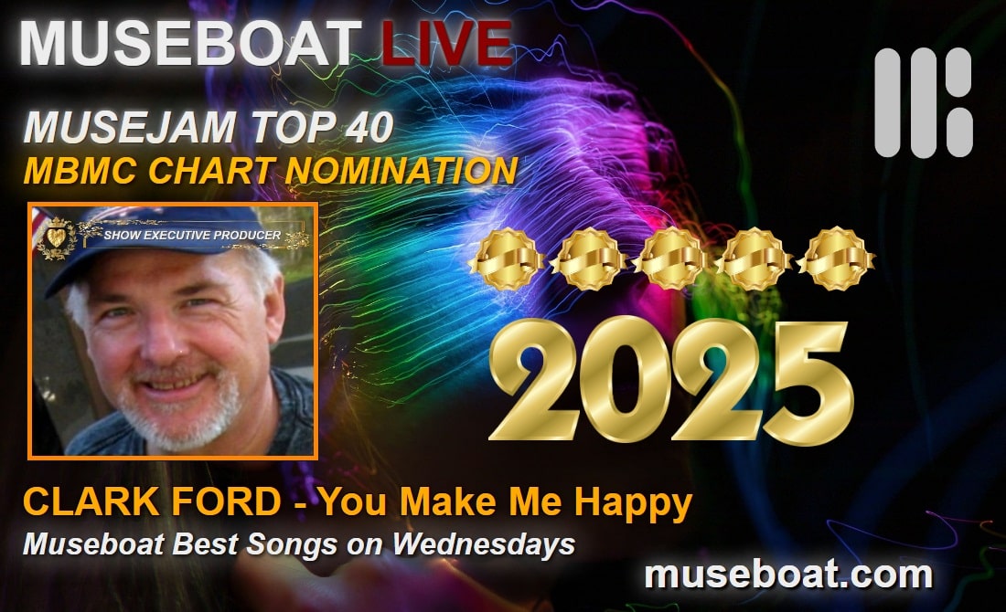 Museboat Live Channel (@museboatlive) on Twitter photo #RETWEET Museboat Live at museboat.com presents MBMC Top 25 Chart # 6 CLARK FORD - You Make Me Happy museboat.com/responsive/art… <a href="/CffordFord/">Clark Ford</a> CONGRATS! VOTE again at museboat.com/top-25-nominat… <a href="/ArtistRTweeters/">Artist RTs</a> #MUSICFAIR #RETWEET Museboat Live at museboat.com presents MBMC Top 25 Chart # 6 CLARK FORD - You Make Me Happy museboat.com/responsive/art… <a href="/CffordFord/">Clark Ford</a> CONGRATS! VOTE again at museboat.com/top-25-nominat… <a href="/ArtistRTweeters/">Artist RTs</a> #MUSICFAIR