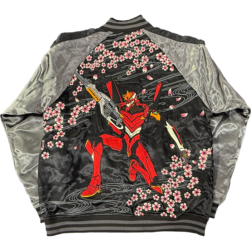 ★希少 XLサイズ★ エヴァンゲリオン 錦 スカジャン 刺繍 リバーシブル 和柄 オンライン】《新商品》 オリエンタルブランド”錦”から、総刺繍の新作