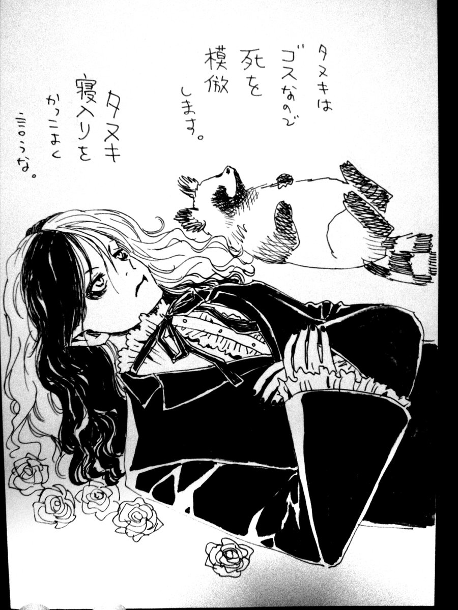#今月描いた絵を晒そう
#怪マヨFA
ゴス落描きも今月ですね。この辺もそのうちきちんとスキャンします。そんで夏コミの新刊に入れます。当落来週の今頃ですね。落選していても落描きまとめ本は作るよ。