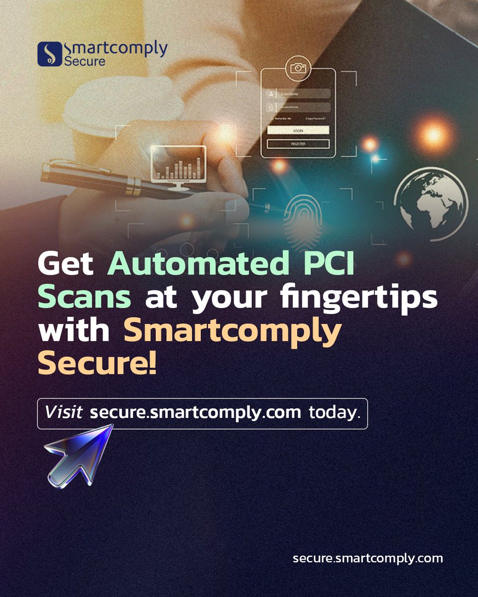 SeequreHQ's tweet photo. Stay ahead of vulnerabilities with our automated "PCI Scans" feature to eliminate the risk of a data breach
Get started at; https://t.co/IDZn6MLZpV
π: 08183714383 | 08133262024
π§: cs@smartcomply.com
#SmartcomplySecure #Cybersecurity #Compliance #Automation #Innovation #AI https://t.co/SSLHuVi0Ph