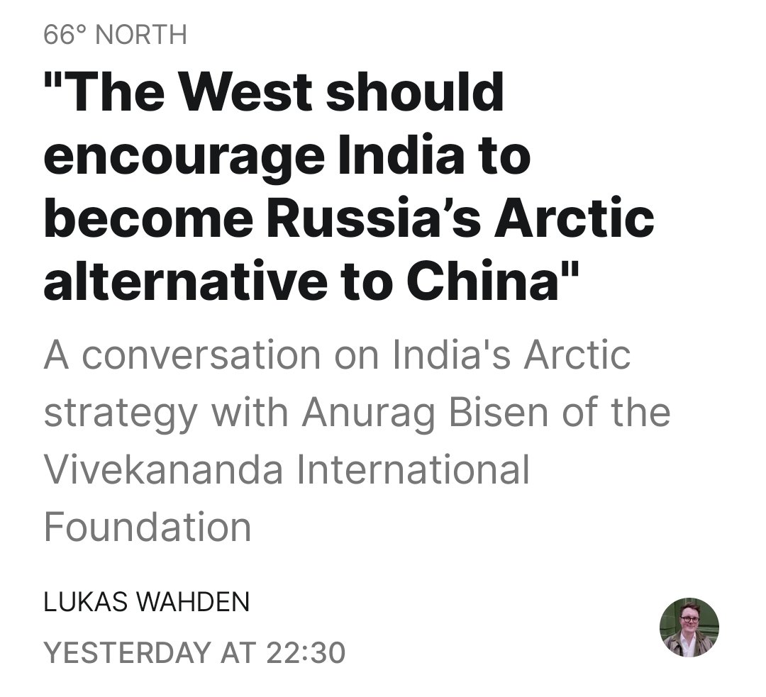 anuragbisen's tweet photo. Please see my discussion with @lbwahden on #India's #Arctic engagement. #ArcticPolicyIndia   https://t.co/ToIFRf0rUA https://t.co/YkmFfK7o0s