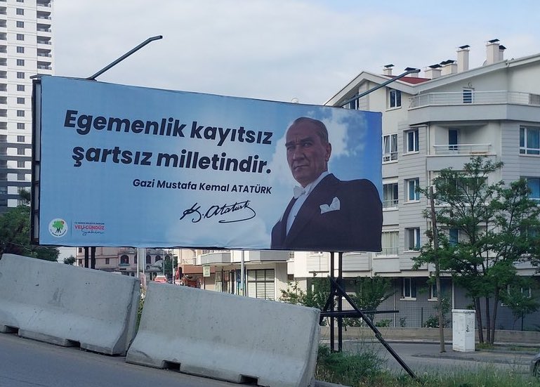 Bir Atatürk görselim daha Ankara Mamak’ta.