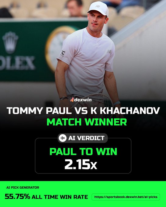 Roland Garros French Open Tennis Predictions, Betting Lines & Odds

✅ Tommy Paul to def Khachanov@ 2.15 ✅ 

Follow @DexWin_Sports for the best Tennis betting odds, Tennis betting picks and Roland Garros Tennis predictions daily 🎾