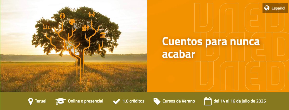 UNED_Filología (@uned_filologia) on Twitter photo 🟢Cuentos para nunca acabar
🗓️Del 14 al 16 de junio
👉Más información: extension.uned.es/actividad/idac…
<a href="/UNED_Teruel/">UNED Teruel</a> <a href="/DepExtranjeras/">Departamento de Filologías Extranjeras UNED</a> 🟢Cuentos para nunca acabar
🗓️Del 14 al 16 de junio
👉Más información: extension.uned.es/actividad/idac…
<a href="/UNED_Teruel/">UNED Teruel</a> <a href="/DepExtranjeras/">Departamento de Filologías Extranjeras UNED</a>