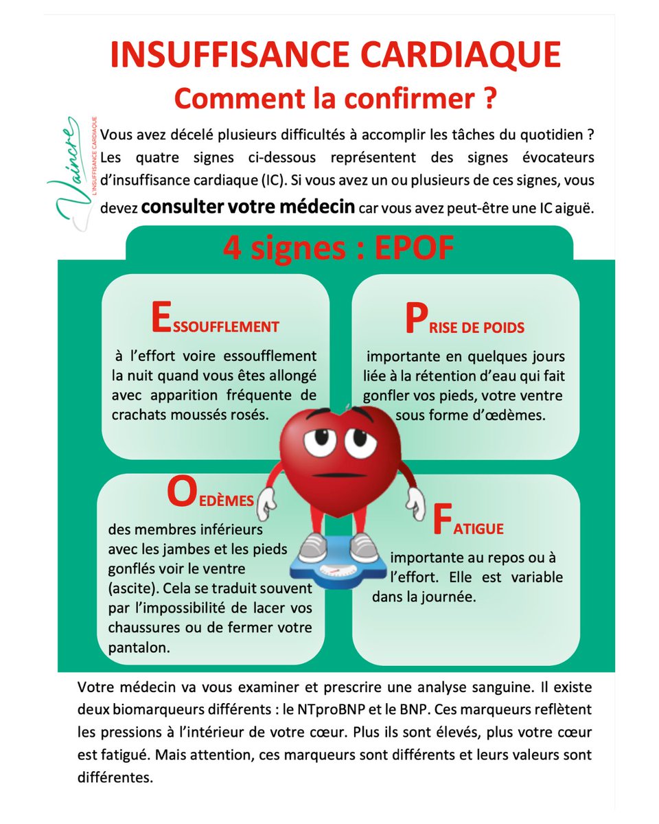 🫀 L’insuffisance cardiaque (IC) touche 1,5M de Français.
💡 Symptômes à repérer : EPOF
✅ Essoufflement
✅ Prise de poids
✅ Œdèmes
✅ Fatigue
➡️ 15% de réhospitalisations en 30 jours.
Agir tôt, c’est vital.
#InsuffisanceCardiaque #EPOF #SantéCardiaque