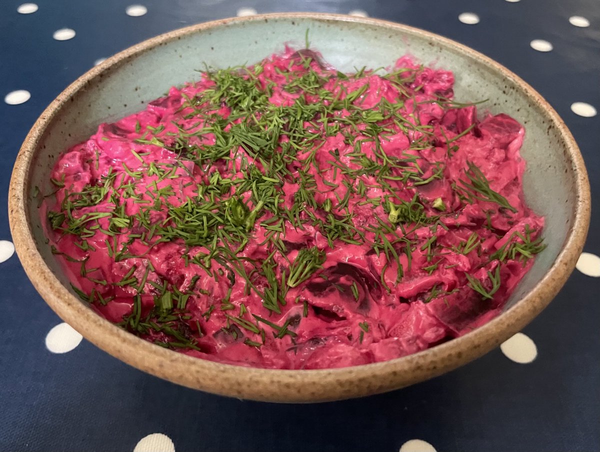 Roter heringssalat - not red herring salad but red herring salad. It’s the way you tell ‘em. #fishdishes #eatmoreherrings