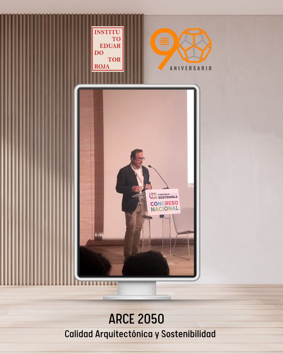 #ConstrucciónSostenible #ARCE2050
En el Congreso ARCE 2050 “Construir en Clave Sostenible”, <a href="/jqueipoll/">Juan Queipo de Llano</a> habla del desarrollo el nuevo Documento Básico de Sostenibilidad Ambiental del CTE
#IETcc #CSCAE #CTE #AgendaUrbana

ietcc.csic.es/noticias/el-ie…