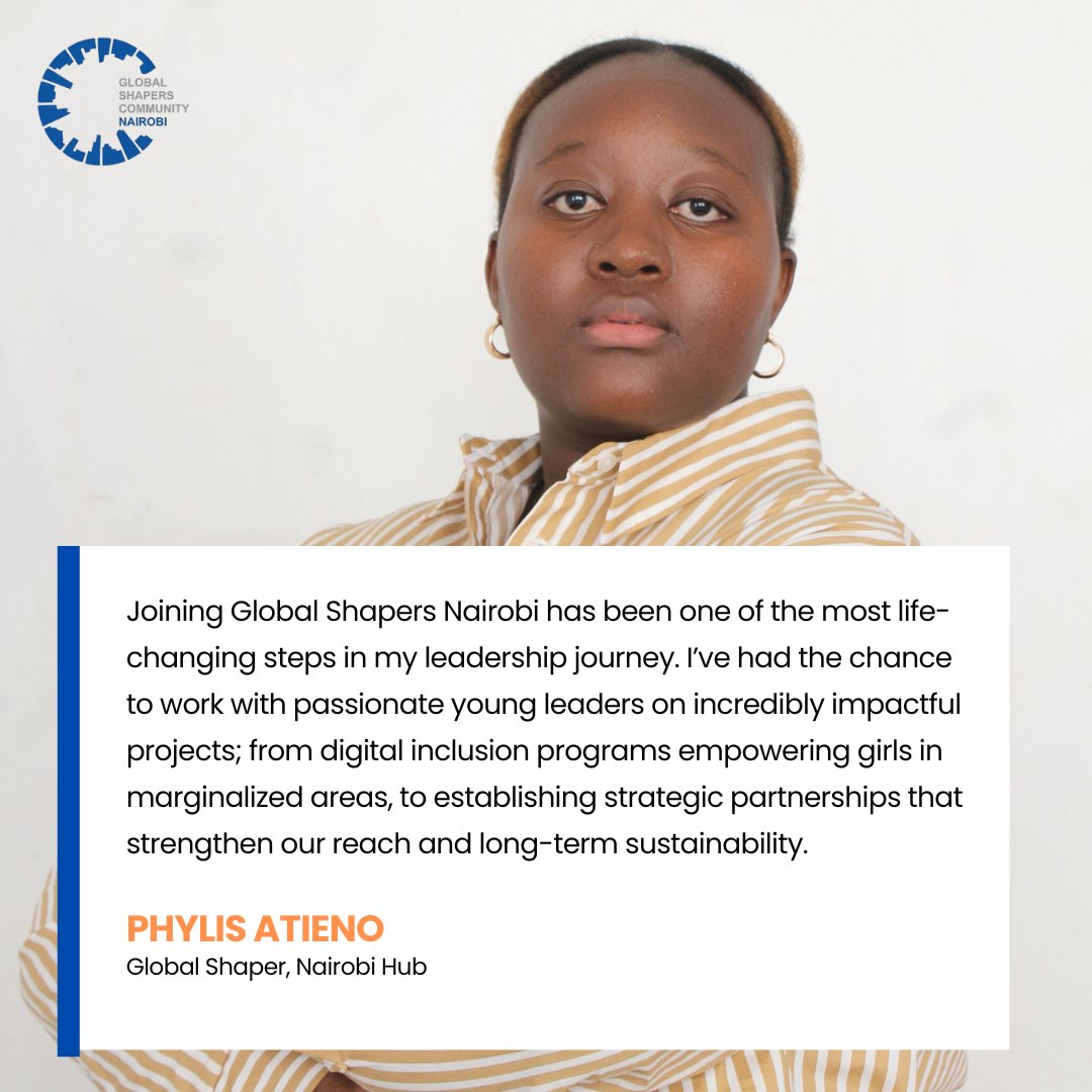 Phylis Atieno shares a glimpse into what being part of Global Shapers Nairobi has meant to her. Every journey is different, but each one begins with a step.

Applications to join the Nairobi Hub close today! Don't miss your chance - apply now: lnkd.in/dKasz9fz