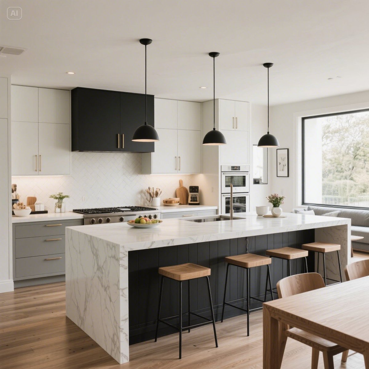 goraynet's tweet image. This open-concept kitchen blends clean lines, marble finishes &amp;amp; warm wood tones — the essence of functional elegance.

Designed by @GoraynetInteriors
Discover more 👉 goraynet.com
#InteriorDesign #ModernLiving #KitchenInspo #HomeDesign #Goraynet