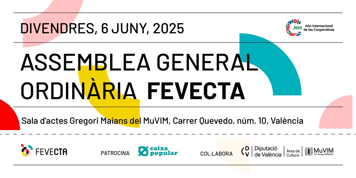 🔊 ¡Llega la 𝗔𝘀𝗮𝗺𝗯𝗹𝗲𝗮 𝗙𝗘𝗩𝗘𝗖𝗧𝗔 𝟮𝟬𝟮𝟱!

 +600 cooperativas de trabajo están llamadas a participar 🗳️🤝

Un espacio para decidir, compartir y avanzar JUNTAS 👩‍🦰👨‍🦰👱👩‍🦱

🗓️6 Junio
📍 <a href="/MuVIM/">MuVIM</a> 

¡Nos vemos allí!

🔗goo.su/sgNCH

#SomCoop 
#CooperarSuma