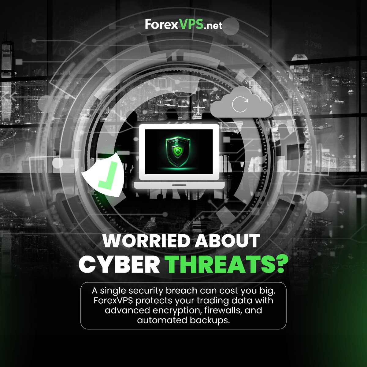 Security is a top priority at ForexVPS. Our advanced security features are designed to protect your trading data, prevent disruptions, and ensure uninterrupted performance.

🔒 How ForexVPS safeguards your trading:
✔️ Real-time monitoring &amp; anti-DDoS protection – Our Shield