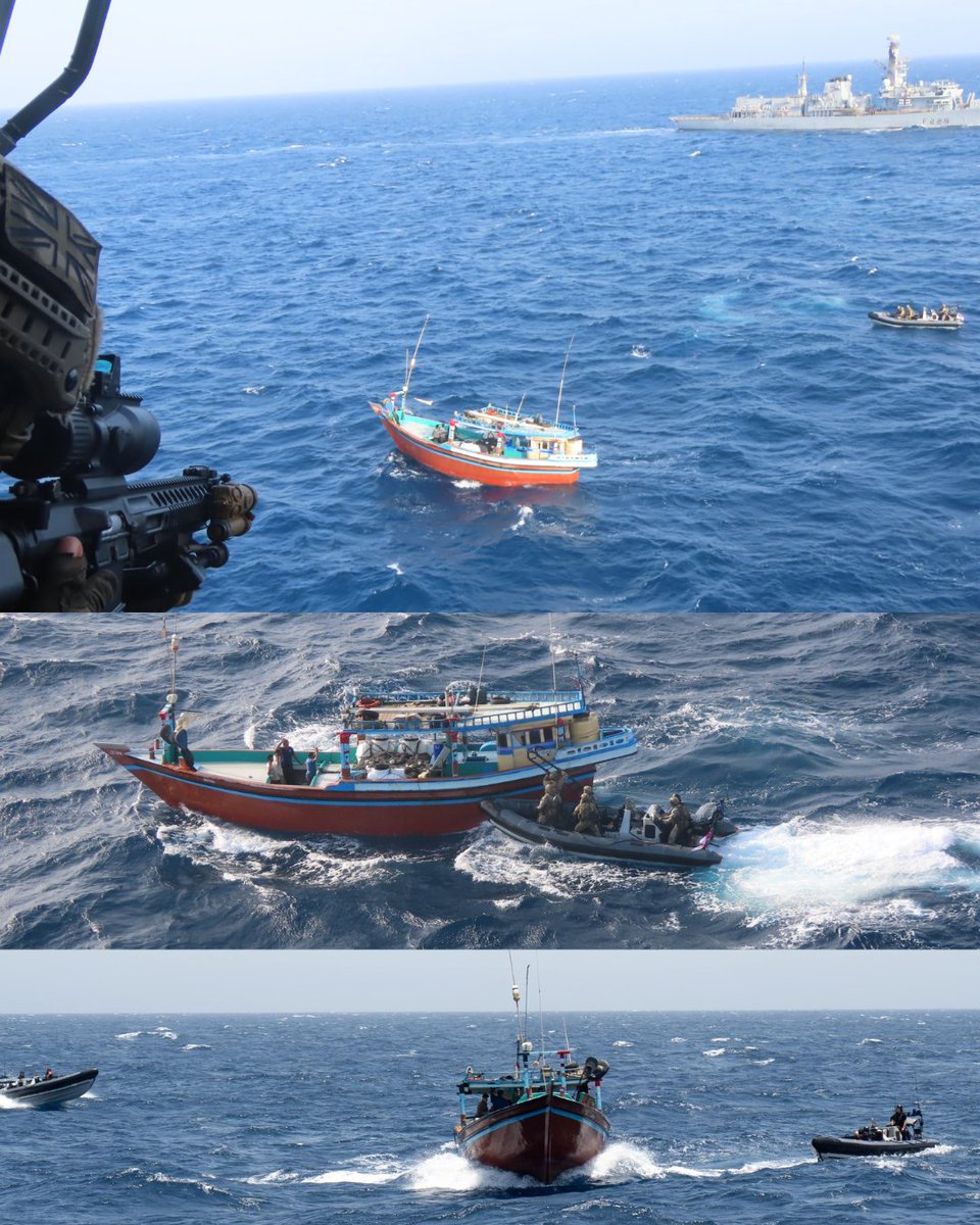 HMSLANCASTER's tweet image. Stopping illicit activity in its tracks!🛑
🔹1000kg Heroin
🔹660kg Hashish
🔹6kg Amphetamine
Safe from the streets, thanks to our team💪🇬🇧⚓
📰Read more: royalnavy.mod.uk/news/2025/may/…
@RoyalNavy
@RoyalMarines
@NZDefenceForce
@CMF_Bahrain
#CounterNarcotics
#MaritimeSecurity