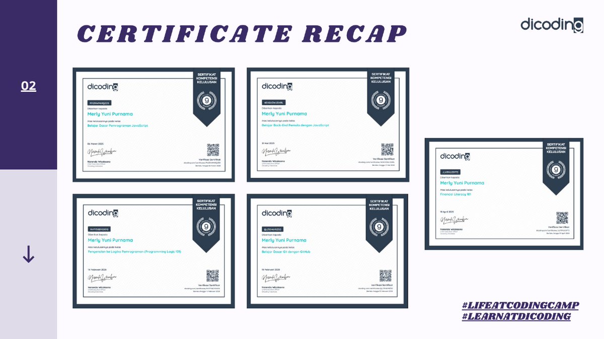 yuni71969's tweet image. I&apos;m proud to announce that I&apos;ve successfully completed the Coding Camp powered by DBS Foundation through the Front-End &amp;amp; Back-End Developer learning path on @dicoding.

#LifeatCodingCamp #LearnatDicoding #DBSFoundationID
#Dicoding