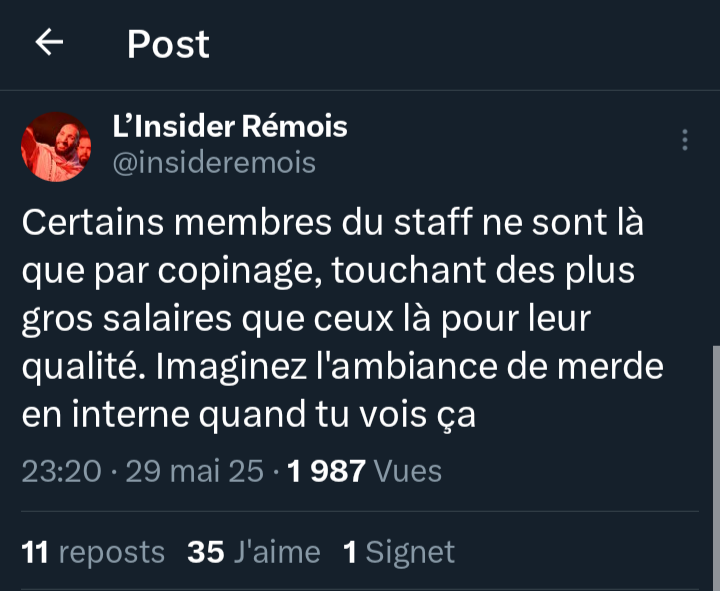 Di4ble2Tazmanie's tweet photo. Vu que le compte de l'Insider Rémois à sauté, je vous mets quelques screen que j'ai pû prendre. https://t.co/ir8n4dqdXq