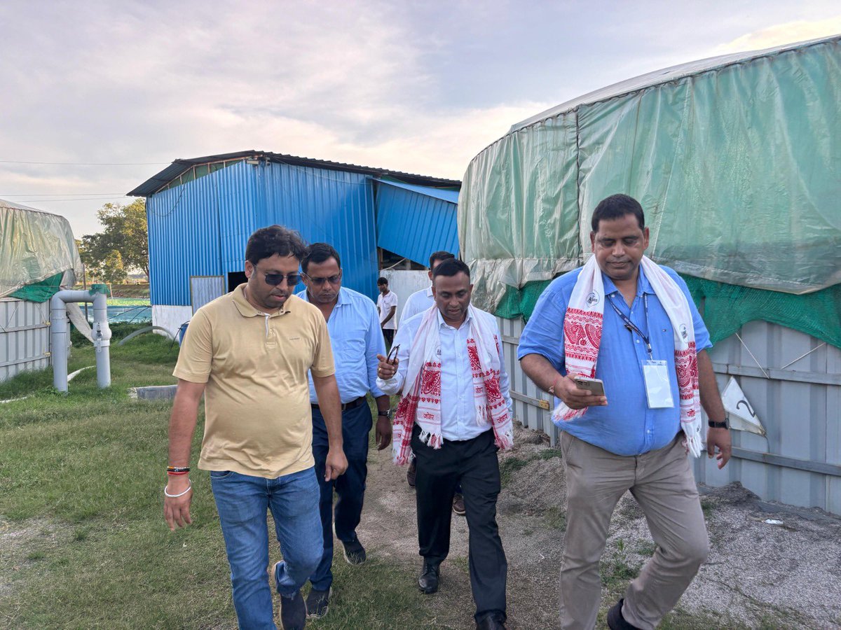 nfdbindia's tweet photo. On 29th May 2025, Dr. Bijay Kumar. Behera, Chief Executive, NFDB along with officials from NFDB, visited King Fisheries Farms in Ratu, Ranchi- India’s first commercial farm integrating 5 modern aquaculture practices: RAS, Biofloc (tank & p-lined pond), pen culture, reservoir culture & pond-based systems.
Species like Monosex Tilapia, Singhi, Pangasius, Japanese koi, Anabas, murrel are cultured using Biofloc & RAS. The farm, with advanced automation, achieves 150–200 tonnes of annual production, showcasing innovation & sustainability in Indian aquaculture.
#PMMSY #BlueRevolution #RAS #Biofloc #NFDB #FisheriesIndia
@FisheriesGoI @AgriJharkhand @JSFisheries @Min_FAHD
