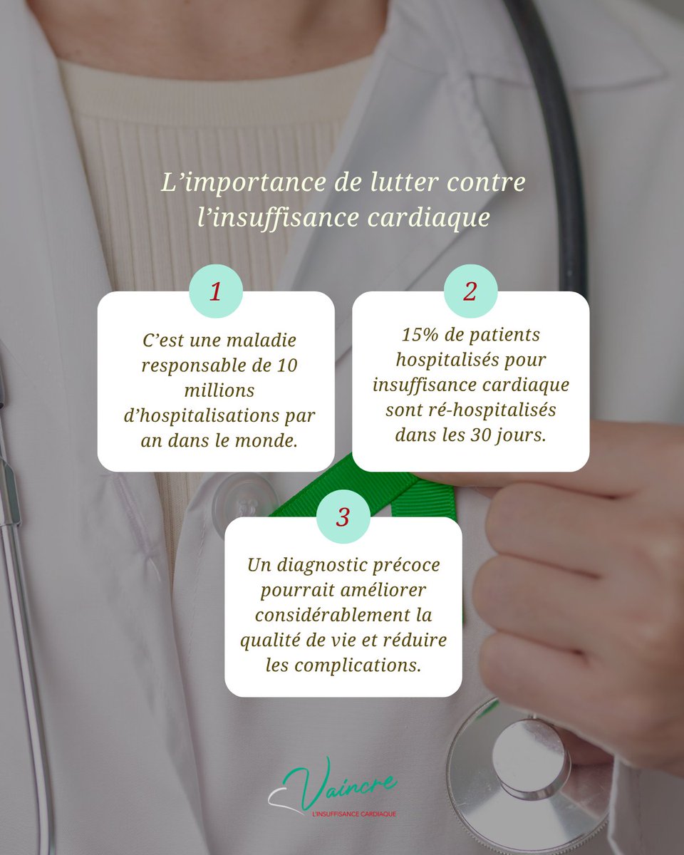 🫀 Luttons ensemble contre l’insuffisance cardiaque !
➡️ 15 % de réhospitalisations en 30 jours
➡️ 10M d’hospitalisations/an dans le monde
💡 Le rôle des pros de santé :
🔍 Repérer EPOF
🤝 Coordonner les soins
📲 Utiliser la télésurveillance
#InsuffisanceCardiaque