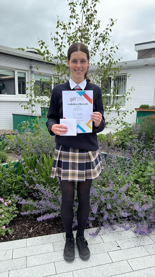 Well done to Eva (5th yr) on winning the GDI German Teachers’ Association of Ireland Senior Poetry Competition. <a href="/CeistTrust/">CEIST</a>