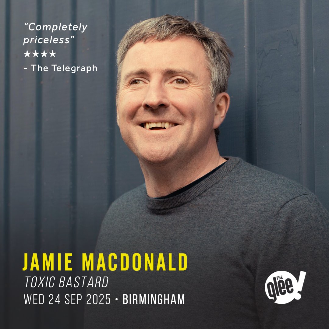The Glee Club Birmingham (@gleeclubbham) on Twitter photo ๐ฃ NEW SHOW: Star of <a href="/haveigotnews/">Have I Got News For You</a>, <a href="/FunnyBlindGuy/">Jamie MacDonald</a> heads to The Glee Club on Wed 24th Sep!
Because heโs blind, heโs constantly told heโs a role model.โฏ Butโฏsurelyโฏhe should have the choice to be without people continually telling him heโs a hero?
๐๏ธ bit.ly/FunnyBlindGuyBโฆ ๐ฃ NEW SHOW: Star of <a href="/haveigotnews/">Have I Got News For You</a>, <a href="/FunnyBlindGuy/">Jamie MacDonald</a> heads to The Glee Club on Wed 24th Sep!
Because heโs blind, heโs constantly told heโs a role model.โฏ Butโฏsurelyโฏhe should have the choice to be without people continually telling him heโs a hero?
๐๏ธ bit.ly/FunnyBlindGuyBโฆ