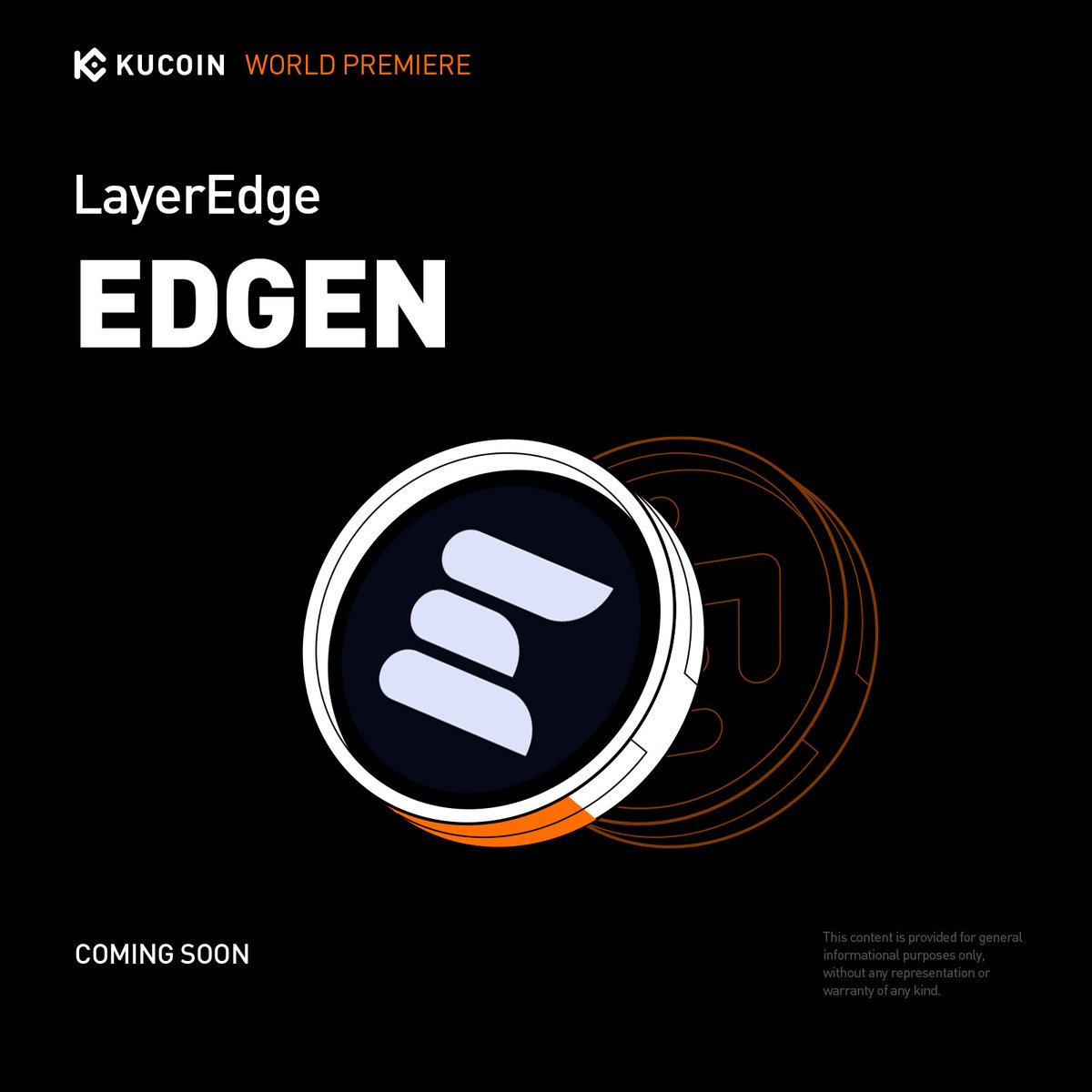 Good News LayerEge listing on KuCoin😱😱

📅 Trading starts: TBA
💰 Deposits effective immediately (ETH-ERC20)
🔁 Pair: EDGEN/USDT

And Everyone Focus on <a href="/GiveRep/">GiveRep</a> <a href="/ATTNtoken/">ATTN 👁️</a> <a href="/ikadotxyz/">Ika「🦑」</a>