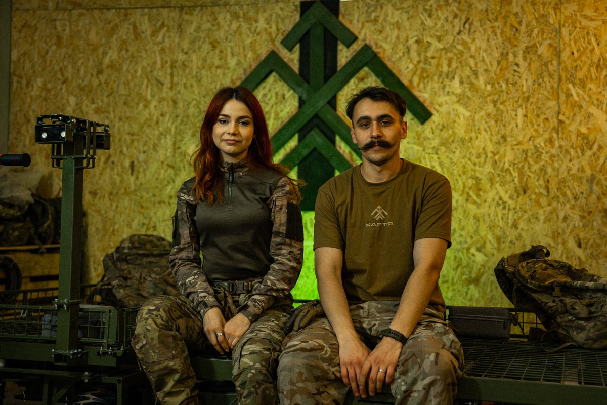 The team behind the Khartiia unmanned ground vehicles unit.