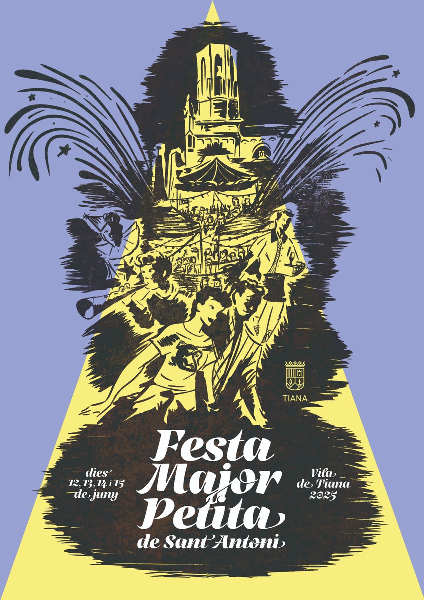 FESTA MAJOR PETITA de sant Antoni.
Del 12 al 15 de juny.

El cartell és una adaptació del programa de Festa Major del 1952. 

👉Teatre al carrer, concerts, frikibingo, cultura popular i la Endiablada. 
👉Votació del Capgròs de l'Any.
👉Tot el programa:tiana.cat/cultura/festa-…