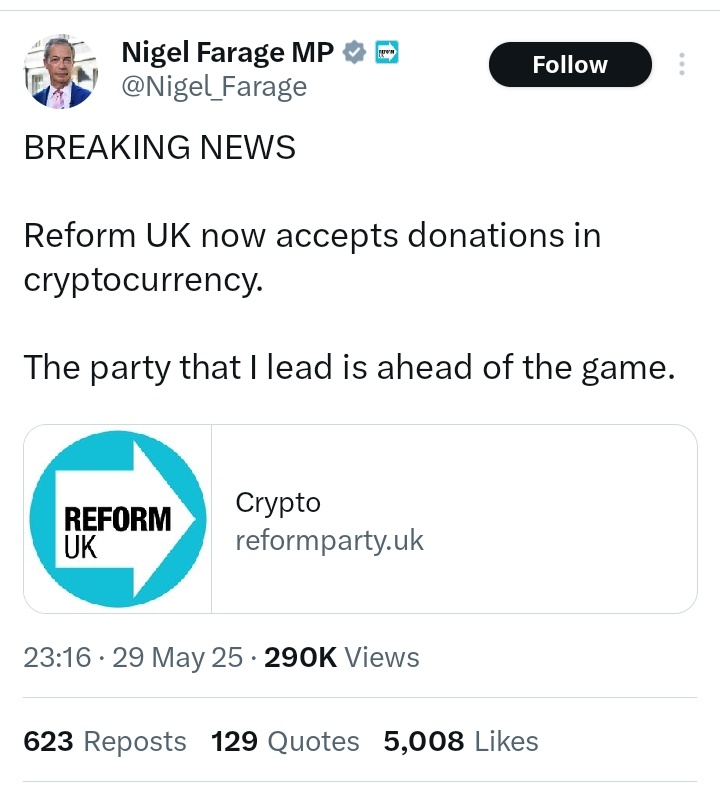 MrTibblesNewEra (@mrtibblesnewera) on Twitter photo Be interesting to see how this complies with Electoral Commission rules.
<a href="/Nigel_Farage/">Nigel Farage MP</a> Be interesting to see how this complies with Electoral Commission rules.
<a href="/Nigel_Farage/">Nigel Farage MP</a>