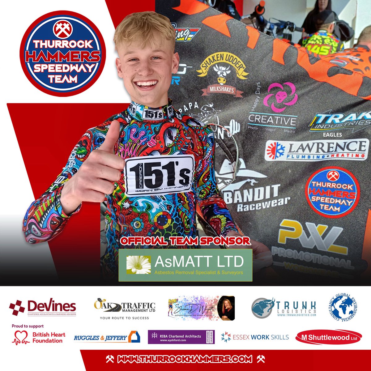 Thurrock Hammers Ltd (@thurrockhammers) on Twitter photo Good luck to <a href="/CooperRushen/">Cooper Rushen</a> who rides in the SGP3 Final in Prague today.
Although only in a small way, the Hammers are delighted to be able support a young #Essex born racer aiming for the top.
Safe meeting.
#WeAreThurrocksHammers โ๏ธโ๏ธ Good luck to <a href="/CooperRushen/">Cooper Rushen</a> who rides in the SGP3 Final in Prague today.
Although only in a small way, the Hammers are delighted to be able support a young #Essex born racer aiming for the top.
Safe meeting.
#WeAreThurrocksHammers โ๏ธโ๏ธ