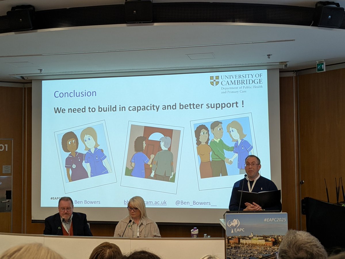 Simon Noah Etkind (@simonnoahetkind) on Twitter photo New and extended roles in community end of life care, we need to build capacity and support!
<a href="/Ben_Bowers__/">Dr Ben Bowers RN FQICN QN</a> presenting his study of UK community nurses post-pandemic experiences <a href="/EAPCvzw/">EAPC VZW</a> <a href="/PCU_Cambridge/">Primary Care Unit, University of Cambridge</a> <a href="/peli/">cuze</a> #EAPC2025 New and extended roles in community end of life care, we need to build capacity and support!
<a href="/Ben_Bowers__/">Dr Ben Bowers RN FQICN QN</a> presenting his study of UK community nurses post-pandemic experiences <a href="/EAPCvzw/">EAPC VZW</a> <a href="/PCU_Cambridge/">Primary Care Unit, University of Cambridge</a> <a href="/peli/">cuze</a> #EAPC2025