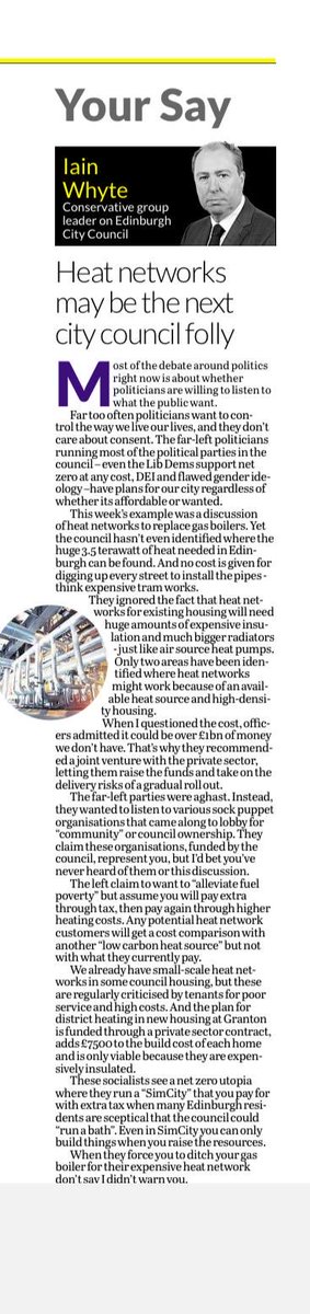 Iain Whyte (@cllrwhyte) on Twitter photo My weekly <a href="/edinburghpaper/">Edinburgh Evening News</a> paper on the folly of <a href="/Edinburgh_CC/">The City of Edinburgh Council</a> headlong rush for Net Zero without thought of cost to you or practicality. My weekly <a href="/edinburghpaper/">Edinburgh Evening News</a> paper on the folly of <a href="/Edinburgh_CC/">The City of Edinburgh Council</a> headlong rush for Net Zero without thought of cost to you or practicality.