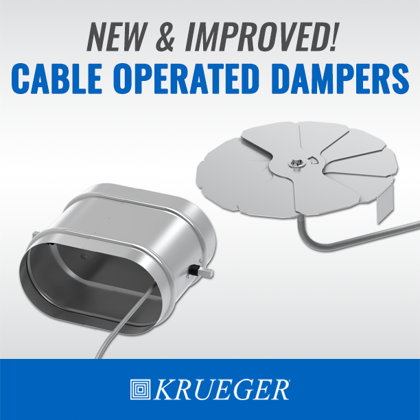 Krueger is excited to release a new and improved COD (Cable Operated Damper)! Available in both round and oval versions, both aim to deliver a faster, more reliable product to better meet your needs. For more details, visit us on the web! conta.cc/4kFNMJz #hvac