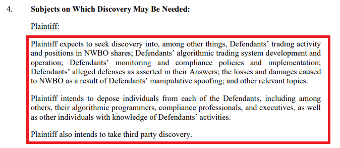 hoffmann6383 (@hoffmann6383) on Twitter photo Buckle up. The $NWBO discovery battle against seven of the largest market makers, including <a href="/VirtuFinancial/">Virtu Financial</a> and <a href="/citsecurities/">Citadel Securities</a>, has begun. Buckle up. The $NWBO discovery battle against seven of the largest market makers, including <a href="/VirtuFinancial/">Virtu Financial</a> and <a href="/citsecurities/">Citadel Securities</a>, has begun.