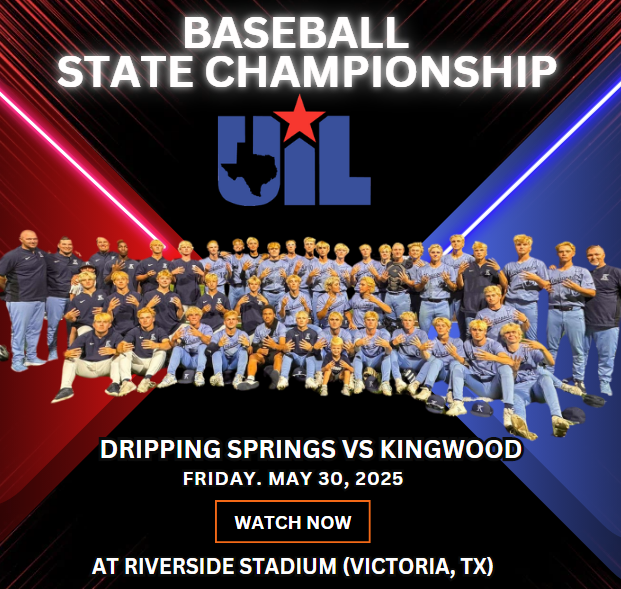 Texas UIL SPORTS (@texasuil_sport) on Twitter photo 🚨UIL State championships🚨
Dripping Springs vs Kingwood
📺 bit.ly/3SrBU1T
📅 Friday 30
⏰ @ 7p.
<a href="/KWoodBaseball/">Kingwood Baseball</a> <a href="/HumbleISD_KHS/">Kingwood High School</a> <a href="/HumbleISD_KPHS/">Kingwood Park HS</a> <a href="/KHSMustangFBall/">“The Kingwood” Mustang Football</a> <a href="/jokoch09/">Joshua Koch_Humble ISD</a> <a href="/HumbleISD_Ath/">Humble ISD Athletics</a> <a href="/bradenfuentes/">Braden Fuentes</a> <a href="/EvanMo2026/">Evan Morris</a> <a href="/KWCoachMel/">Cale Melton</a> <a href="/JColbyCallaway/">Colby Callaway</a> 🚨UIL State championships🚨
Dripping Springs vs Kingwood
📺 bit.ly/3SrBU1T
📅 Friday 30
⏰ @ 7p.
<a href="/KWoodBaseball/">Kingwood Baseball</a> <a href="/HumbleISD_KHS/">Kingwood High School</a> <a href="/HumbleISD_KPHS/">Kingwood Park HS</a> <a href="/KHSMustangFBall/">“The Kingwood” Mustang Football</a> <a href="/jokoch09/">Joshua Koch_Humble ISD</a> <a href="/HumbleISD_Ath/">Humble ISD Athletics</a> <a href="/bradenfuentes/">Braden Fuentes</a> <a href="/EvanMo2026/">Evan Morris</a> <a href="/KWCoachMel/">Cale Melton</a> <a href="/JColbyCallaway/">Colby Callaway</a>