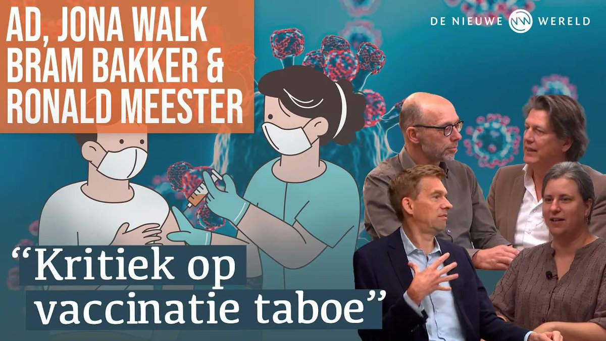 'Lareb, oversterfte en vaccinatie', Ad Verbrugge in gesprek met @jonawalk, Ronald Meester en Bram Bakker. 

📺youtube.com/watch?v=4msgDz…