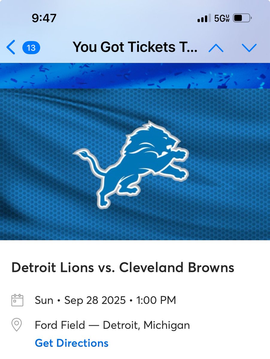 BoosterTim's tweet image. Tickets ordered…. Lets go!!!!!! #OnePride #football #Lions #FordField