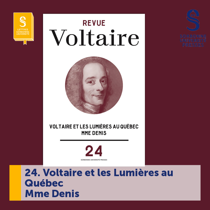 Découvrez le nouveau numéro de la "Revue #Voltaire", qui explore la postérité des #Lumières au Québec et propose un éclairage inédit sur Mme Denis, nièce et proche de Voltaire.
Lettres inédites et redécouvertes critiques, en font une lecture passionnante. bit.ly/4kuL49A
