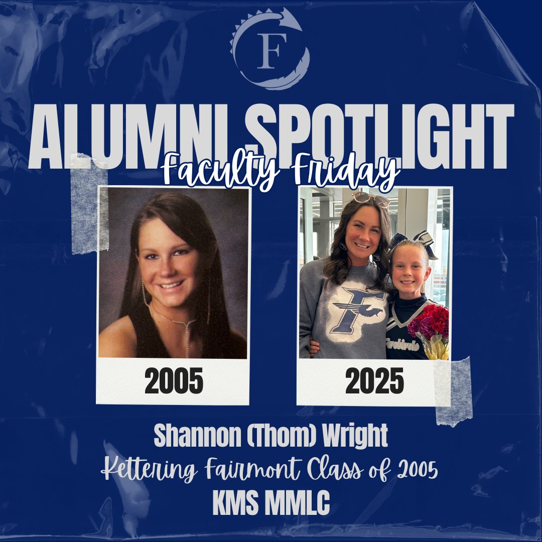 This summer, we spotlight Shannon (Thom) Wright, Class of 2005! A KMS secretary and library advocate, she empowers Kettering kids through coaching and creating a welcoming space. #legacy #running #coach #WeAreFirebirds #relationships #alumni #spotlight