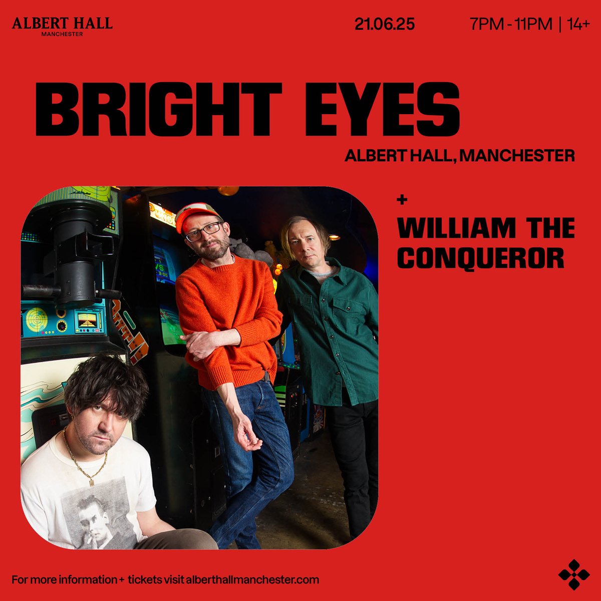 Albert Hall (@alberthallmcr) on Twitter photo 2 WEEKS TO GO: Alt-rock behemoths <a href="/brighteyesband/">Bright Eyes</a> head to our venue on the 21st of June, following the release of their visceral new album, plus, they're bringing William The Conqueror (<a href="/ProudDisturber/">William The Conqueror</a>) with them on support!
Don't miss out on tickets: tinyurl.com/ymftaure 2 WEEKS TO GO: Alt-rock behemoths <a href="/brighteyesband/">Bright Eyes</a> head to our venue on the 21st of June, following the release of their visceral new album, plus, they're bringing William The Conqueror (<a href="/ProudDisturber/">William The Conqueror</a>) with them on support!
Don't miss out on tickets: tinyurl.com/ymftaure
