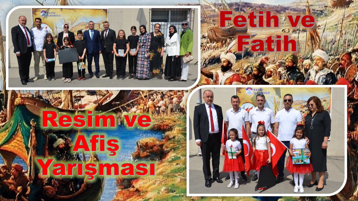 Fetih ve fatih temalı resim ve afiş yarışmasında dereceye girenler Fethin 572. Yıldönümün fetih şenlikleri töreninde  ödüllerini aldılar