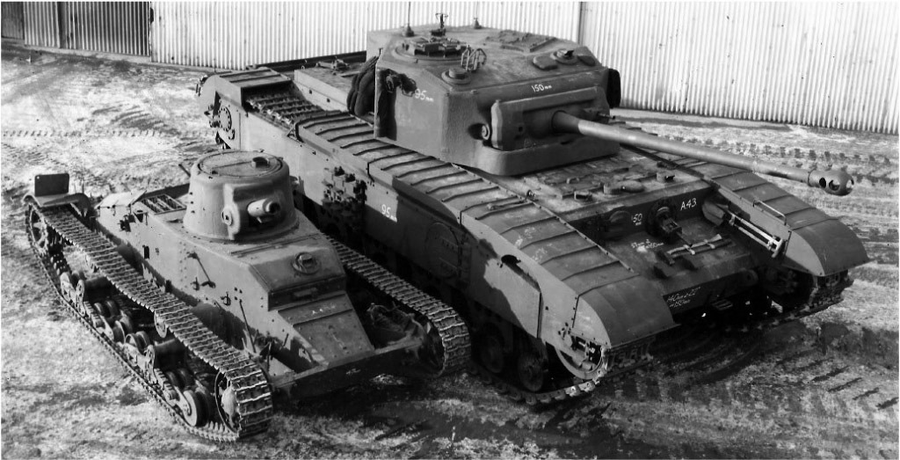 The Black Prince was a modernization of the Churchill VII tank featuring a wider hull and a larger turret with a 17-pounder gun, but the same engine and transmission despite weighing 10 tons more. #OTD in 1945 the contract for 300 units was cancelled. #tanks #history #WW2 #WWII